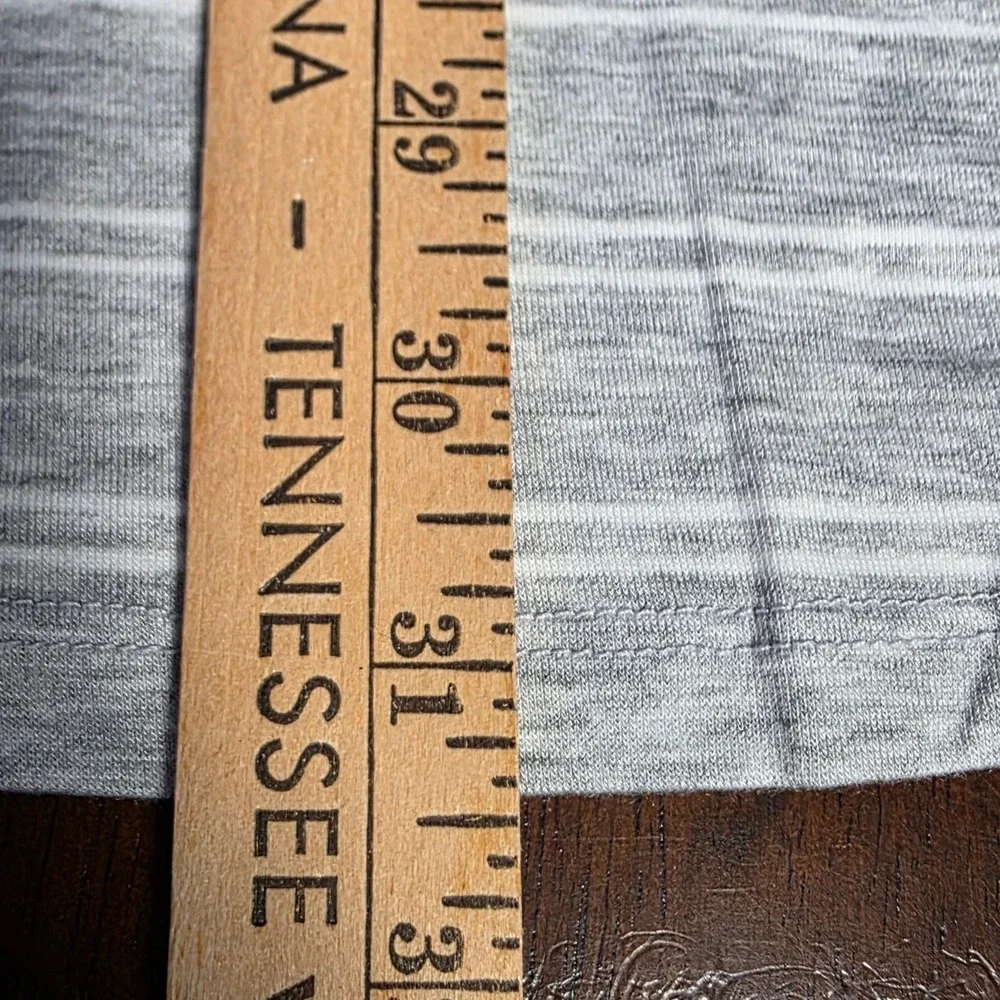 Pink Rose Womens Gray Striped Short Sleeve T-Shirt Dress Size Small